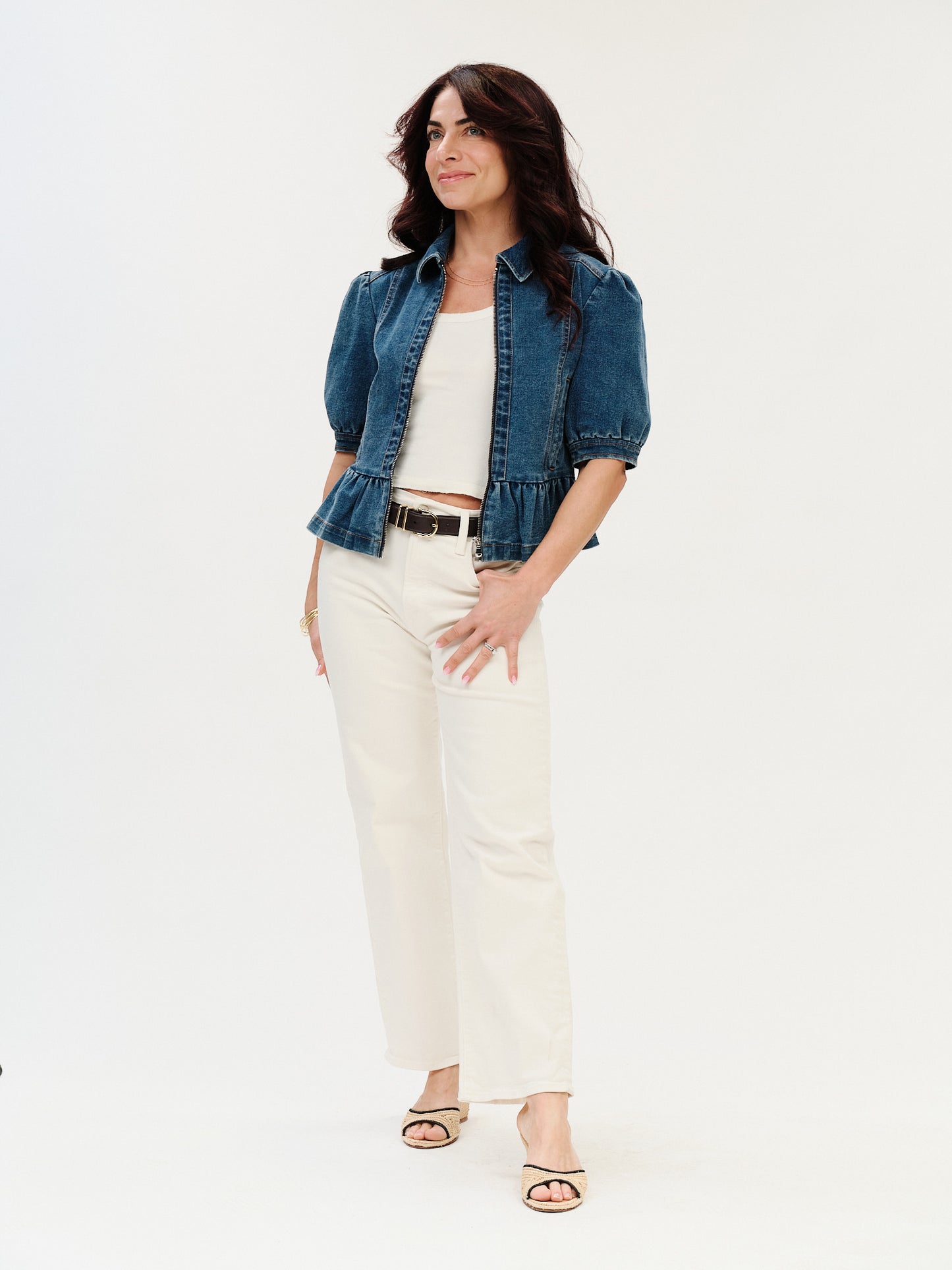Six Fifty Delancey Denim Peplum Jacket