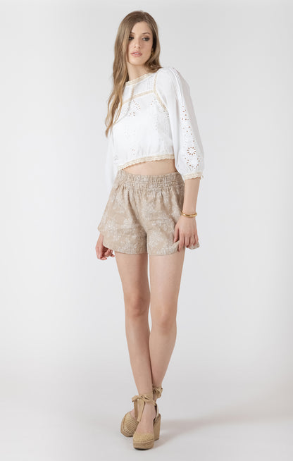 Dex Floral Elastic Waist Short