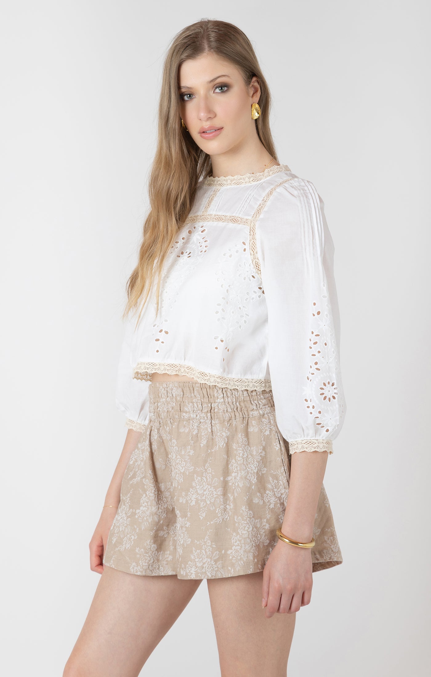 Dex Floral Elastic Waist Short