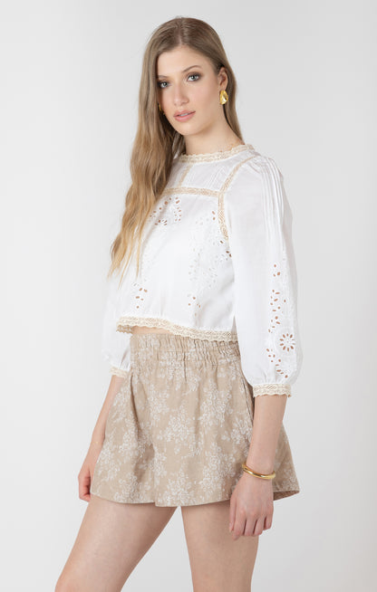 Dex Floral Elastic Waist Short