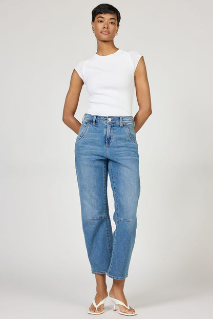 Dear John Lasso High Rise Barrel Jean