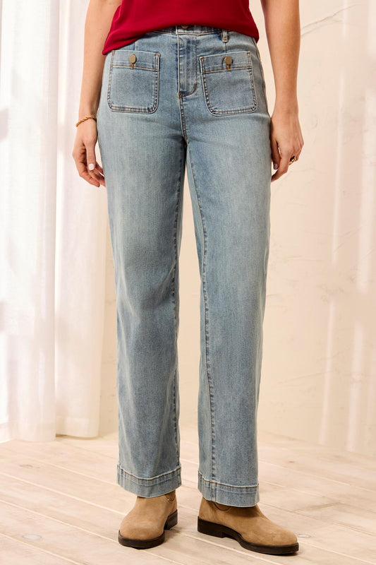 Tribal Sophia Curvy Straight Leg Ankle Jean