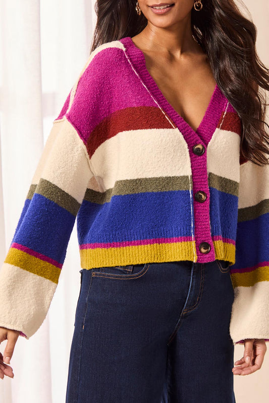 Tribal Puff Sleeve Cardigan