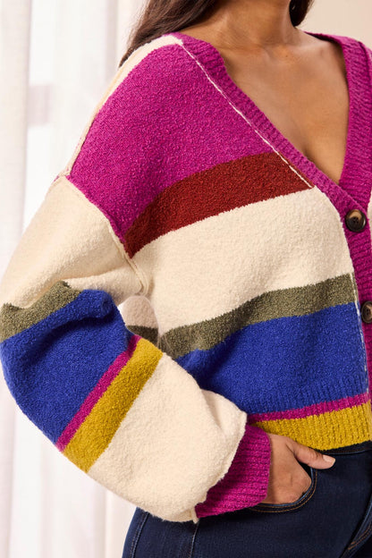 Tribal Puff Sleeve Cardigan