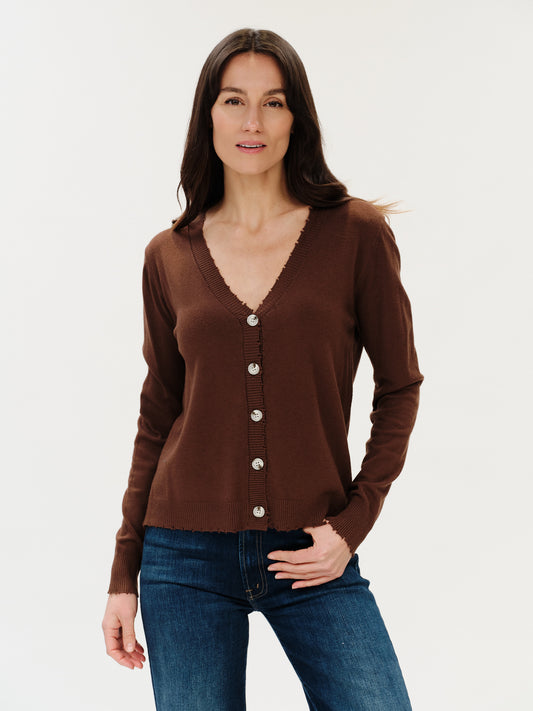Six Fifty Marcella Frayed Cardigan