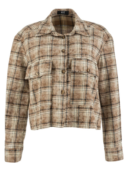 Kut from the Kloth Mira Boxy Button Up Top