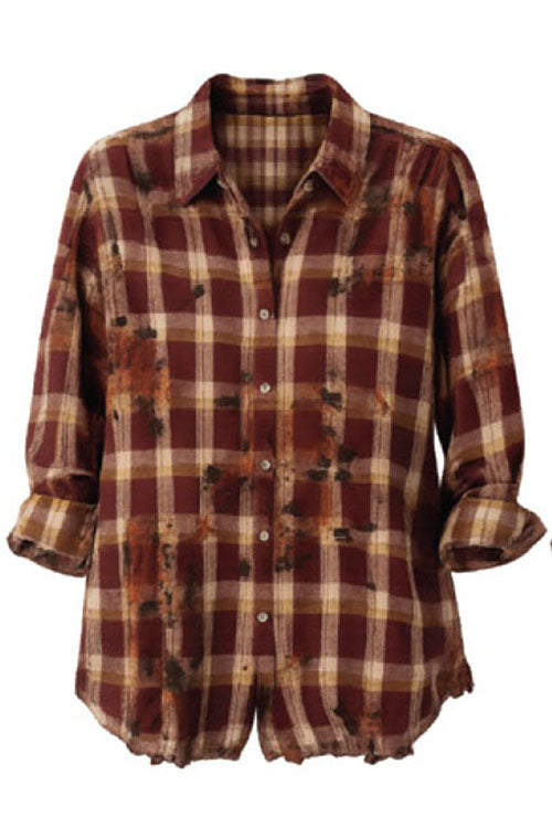 Dear John Adrianna Plaid Button Up