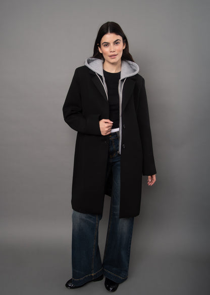 RD Style Despina Scuba Coat with Hood