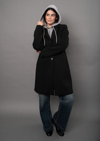 RD Style Despina Scuba Coat with Hood