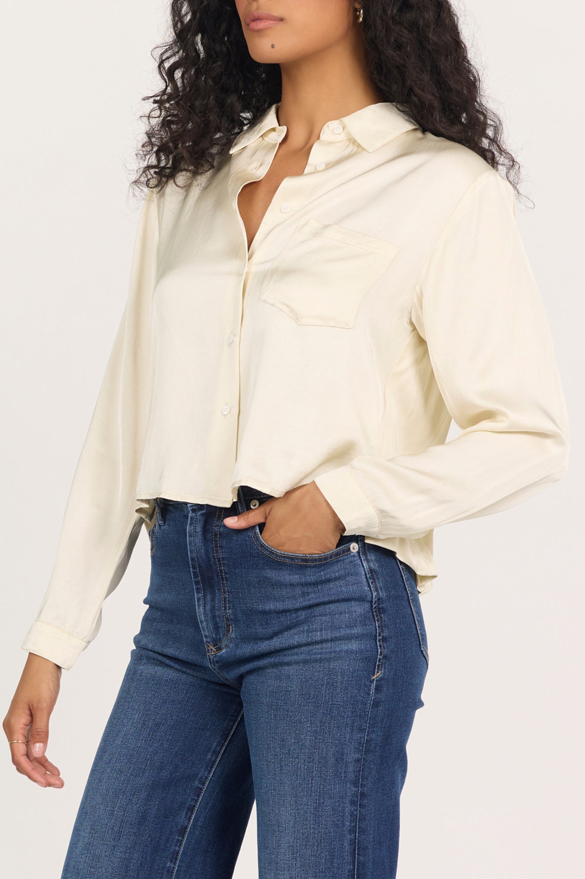 Dear John Maribel Relaxed Fit Bubble Hem Blouse
