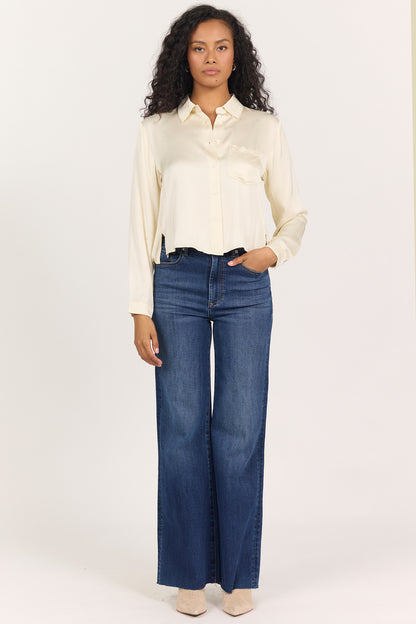 Dear John Maribel Relaxed Fit Bubble Hem Blouse