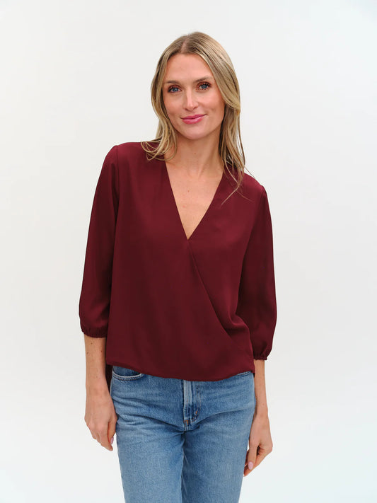 Six Fifty Vanessa 3/4 Sleeve Surplus Blouse