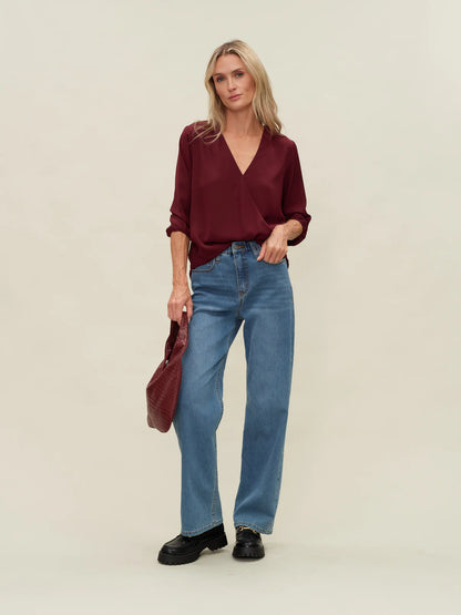 Six Fifty Vanessa 3/4 Sleeve Surplus Blouse
