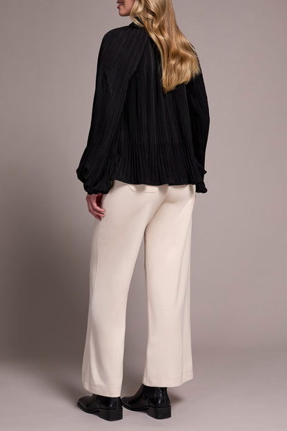 Tribal L/S Blouse W/ Ruffle Collar