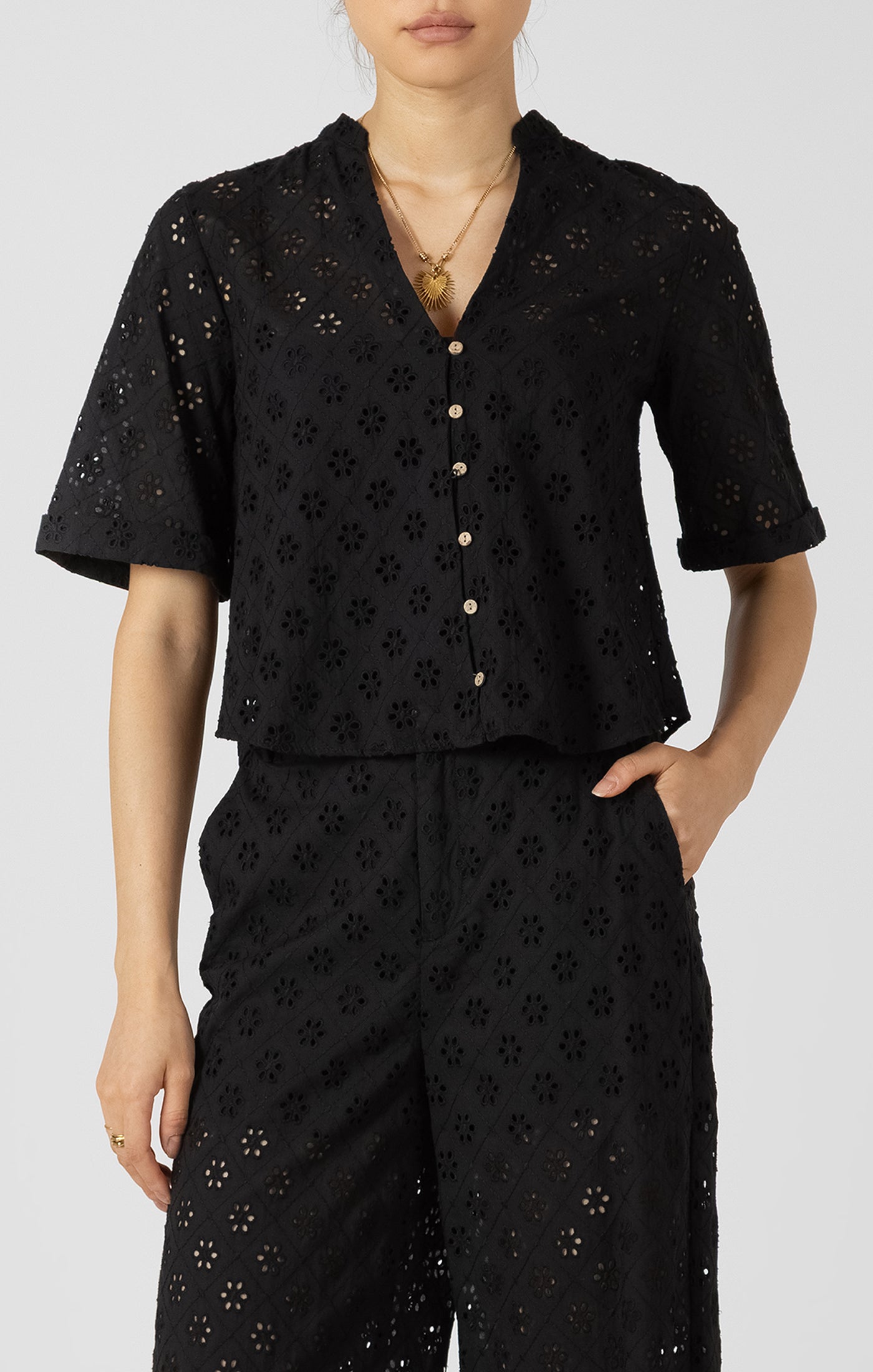 Dex Cutwork Embroidered Blouse