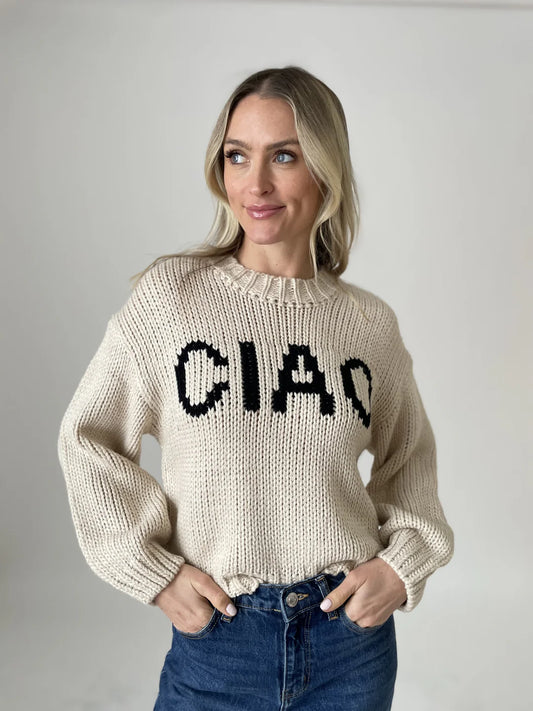 Six Fifty "Ciao" Graphic Sweater