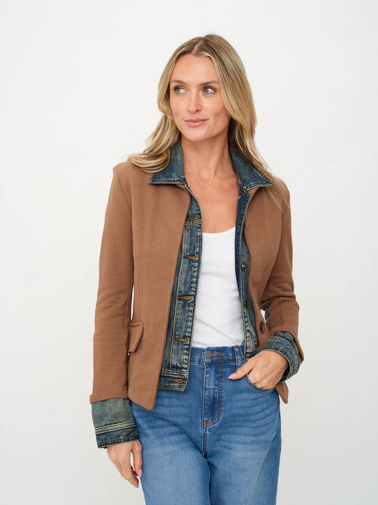 Clarissa Six Fifty Mixed Media Jacket