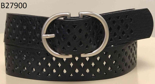 Italian leather belt - wide